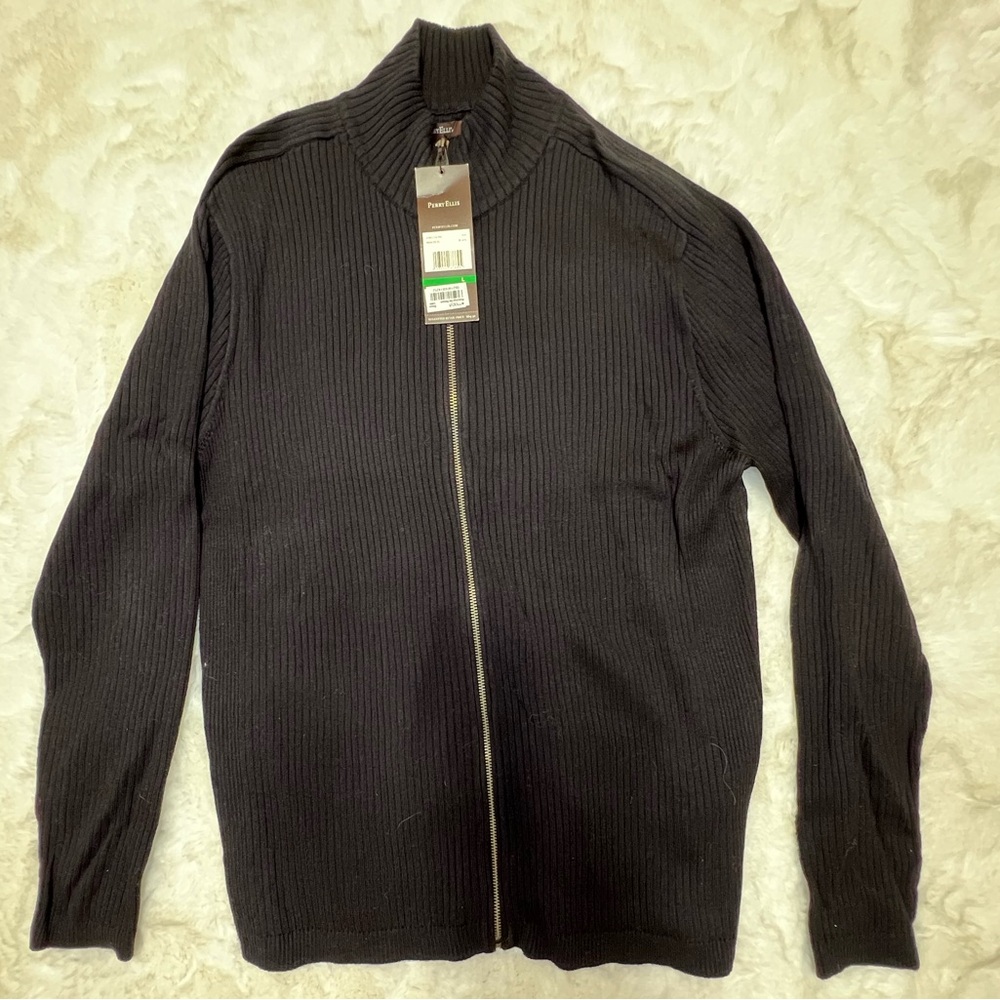 Perry Ellis Ribbed Men’s Zip-up Jacket